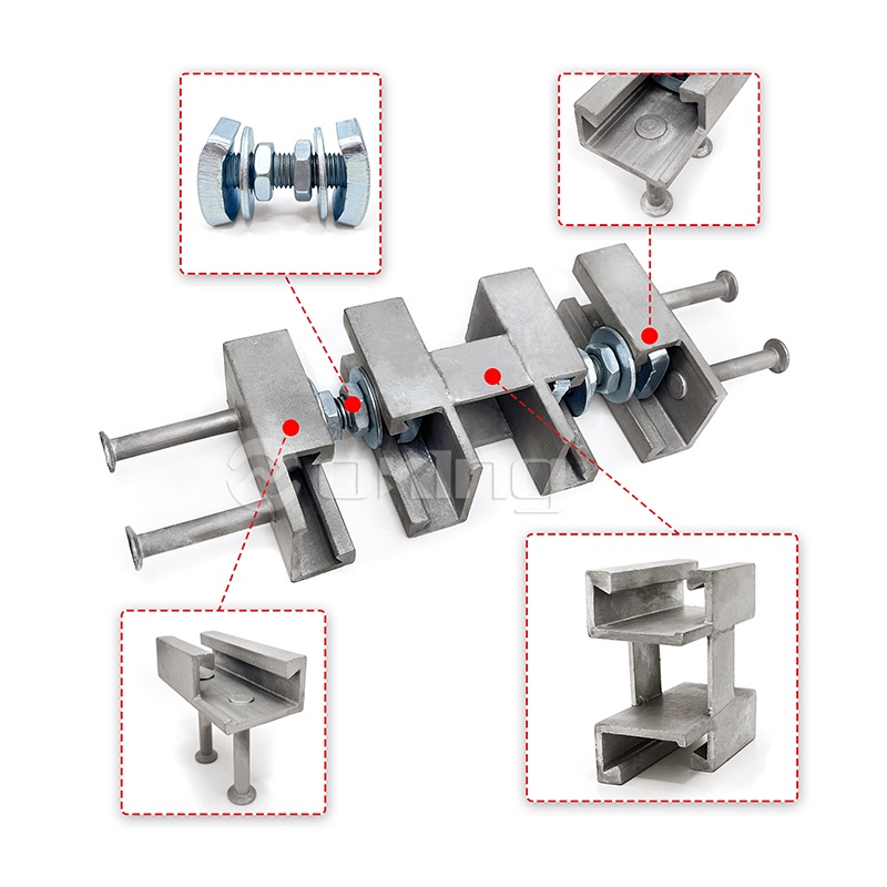 Các phụ kiện bê tông đúc sẵn Trung Quốc Nhà cung cấp OEM đã kết nối 49*30 đúc trong kênh neo kênh