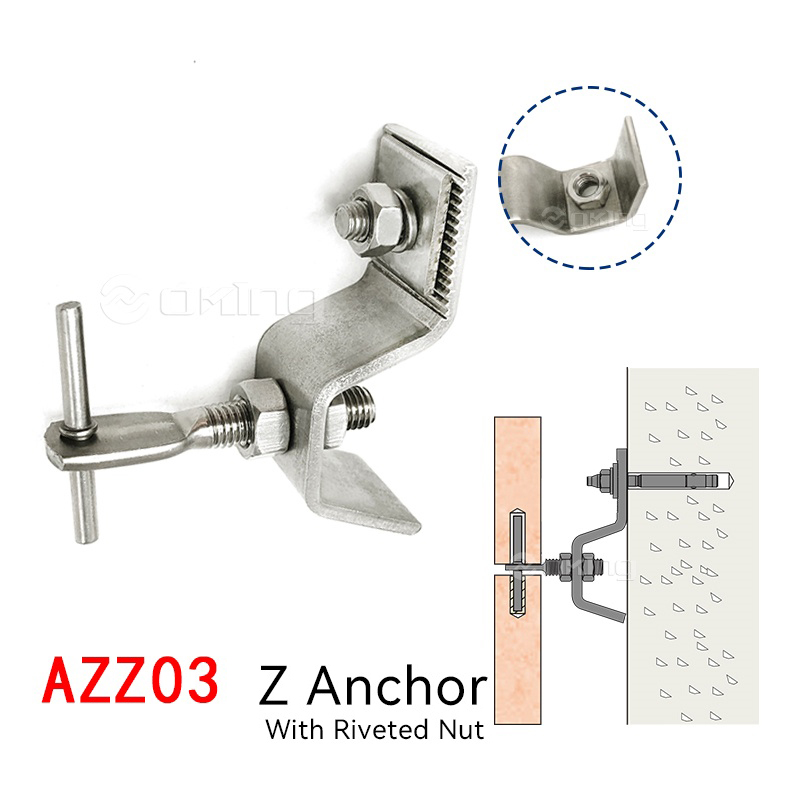 Tấm ốp đá cố định Z AZZ03 bằng đai ốc đinh tán