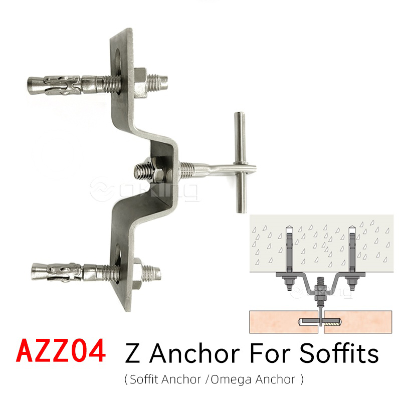 AZZ04 Giá đỡ Omega bằng thép không gỉ để ốp và sửa chữa đá tự nhiên