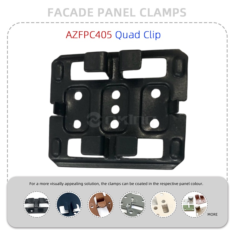 Hệ thống kẹp mặt tiền bằng thép không gỉ AZFPC405 Quad Clip