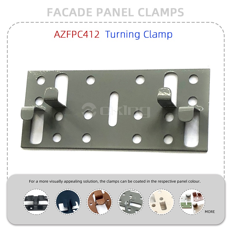 AZFPC412 Kẹp quay Hệ thống kẹp mặt tiền bằng thép không gỉ